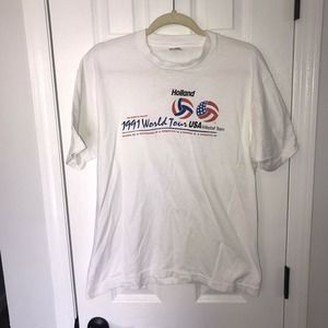 Vintage World Tournament Volleyball T-Shirt Large Rare Made In USA 1991